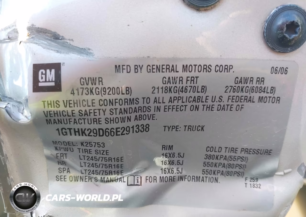 2006 GMC Sierra 2500Hd Slt VIN:1GTHK29D66E291338 - 9