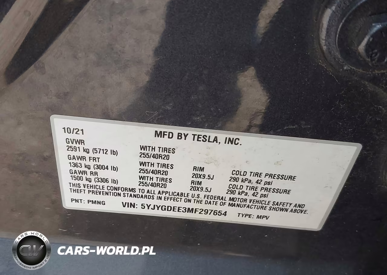 2021 Tesla Model Y Long Range Dual Motor All-Wheel Drive VIN:5YJYGDEE3MF297654 - 9