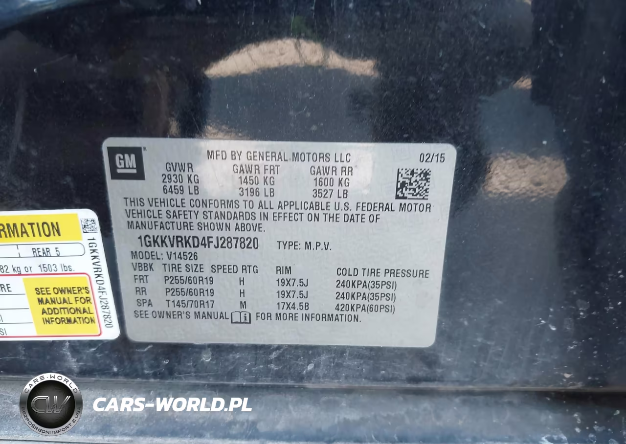 2015 GMC Acadia Slt-1 VIN:1GKKVRKD4FJ287820 - 9