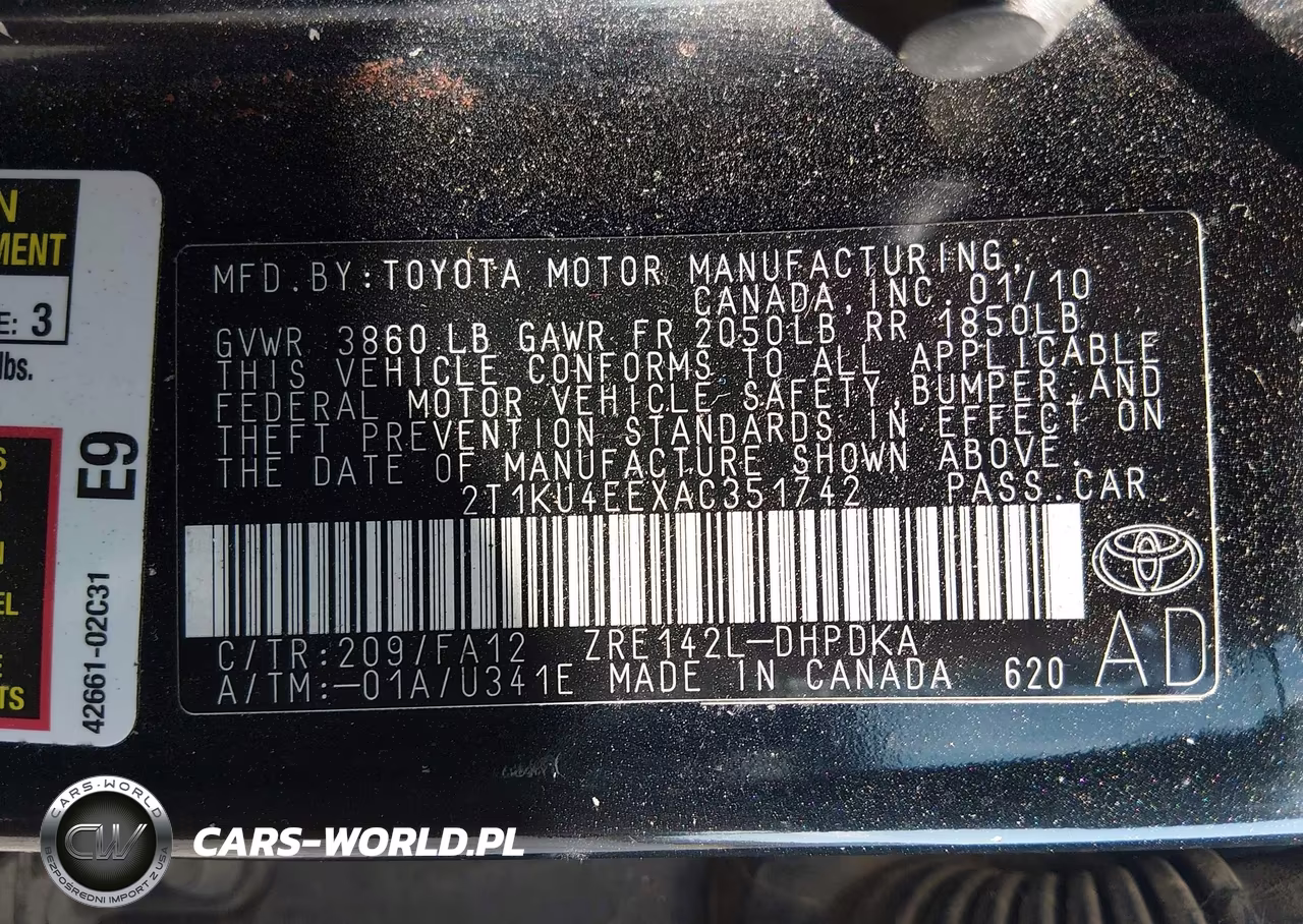 2010 Toyota Matrix VIN:2T1KU4EEXAC351742 - 9