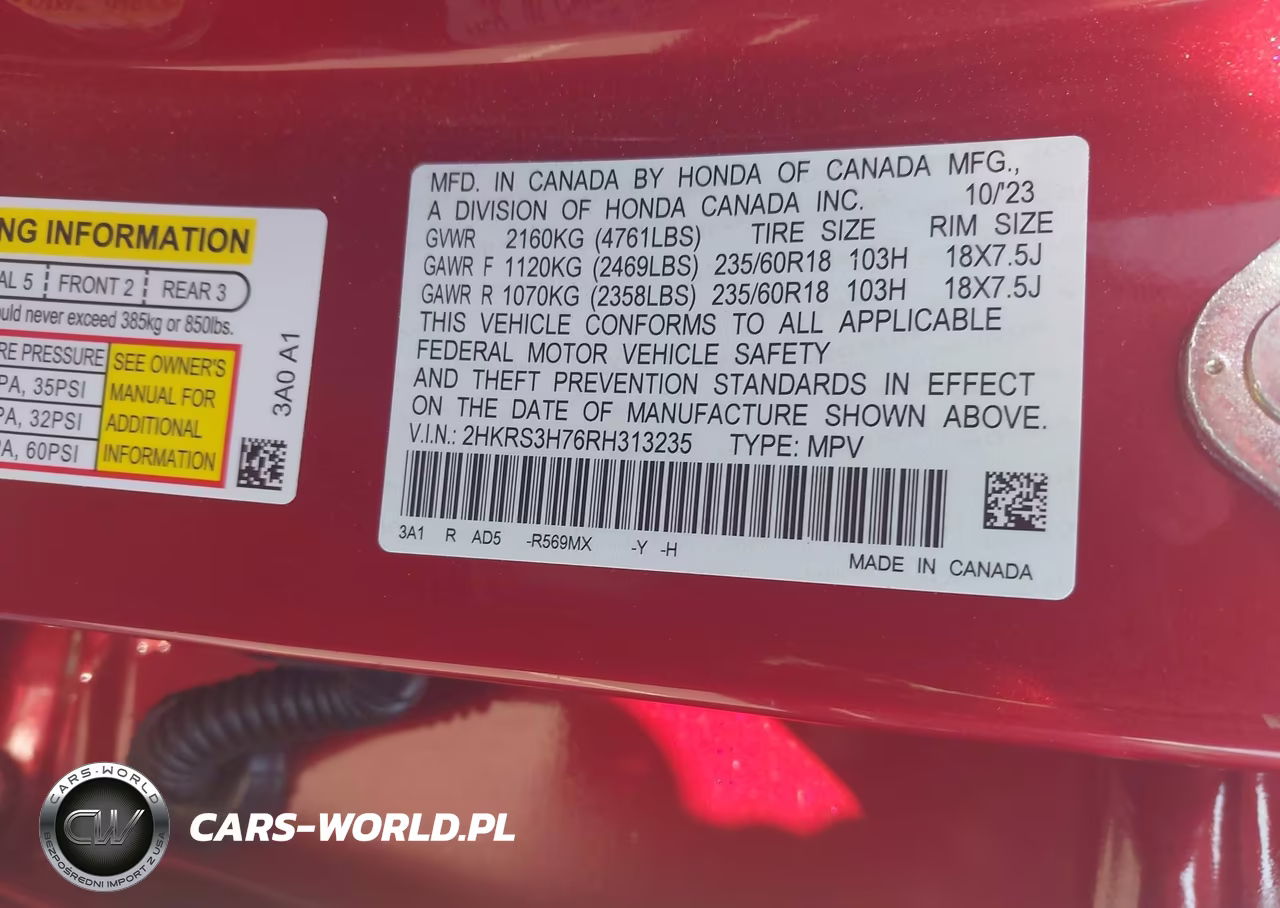 2024 Honda Cr-V Ex-L 2Wd VIN:2HKRS3H76RH313235 - 9