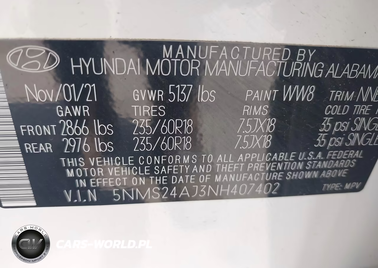 2022 Hyundai Santa Fe Sel VIN:5NMS24AJ3NH407402 - 9
