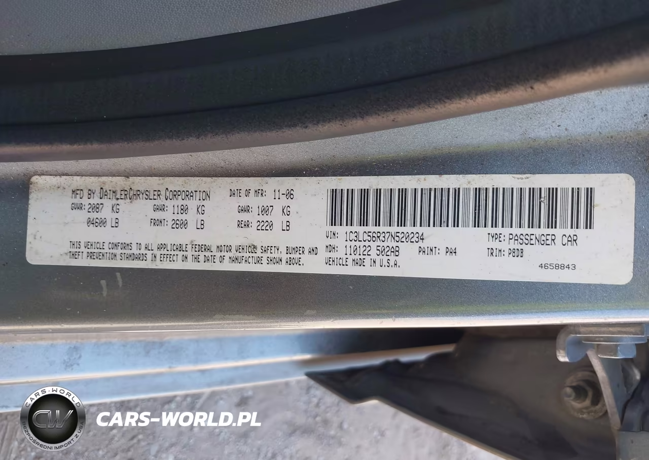 2007 Chrysler Sebring Touring VIN:1C3LC56R37N520234 - 9