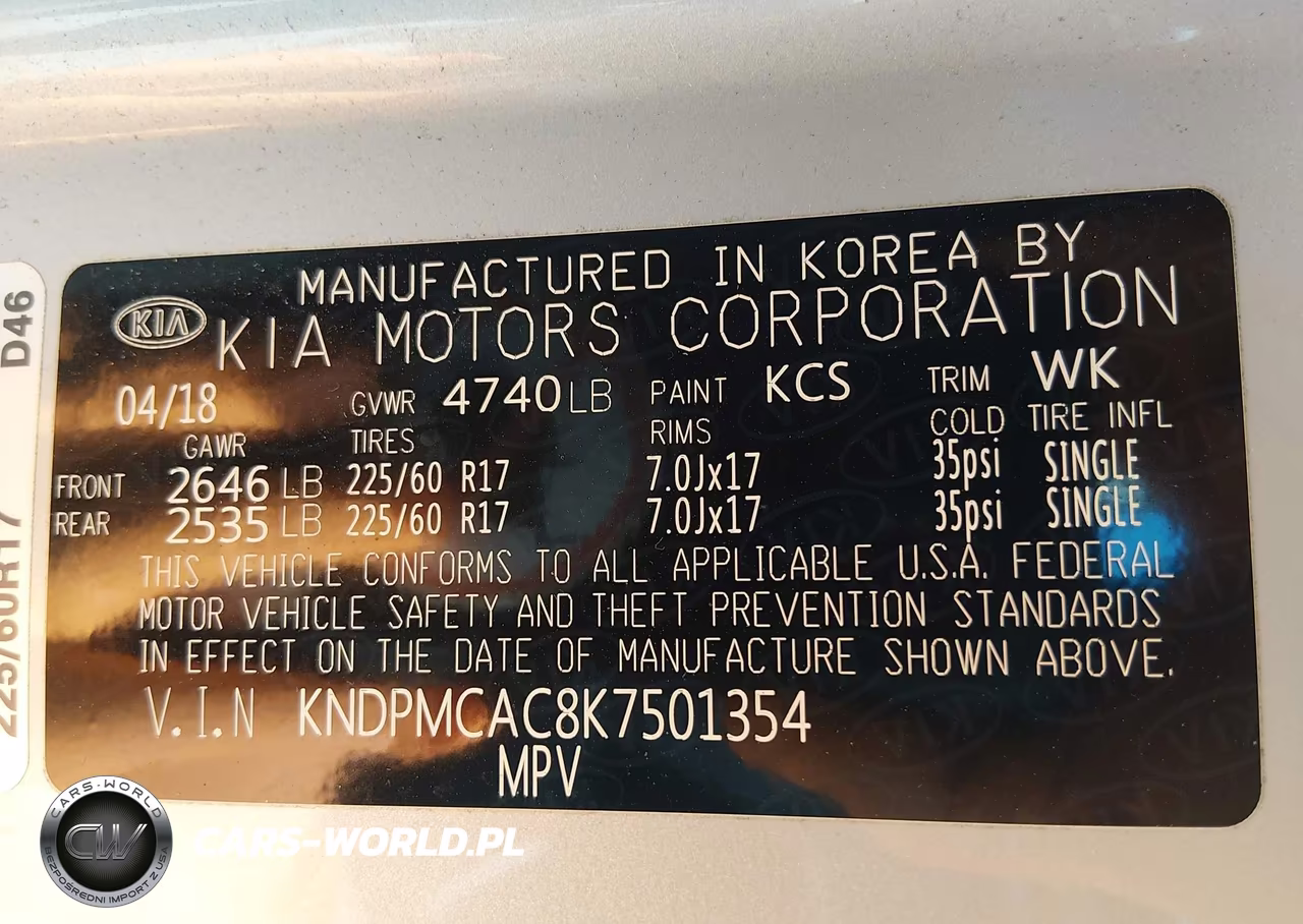 2019 Kia Sportage Lx VIN:KNDPMCAC8K7501354 - 9