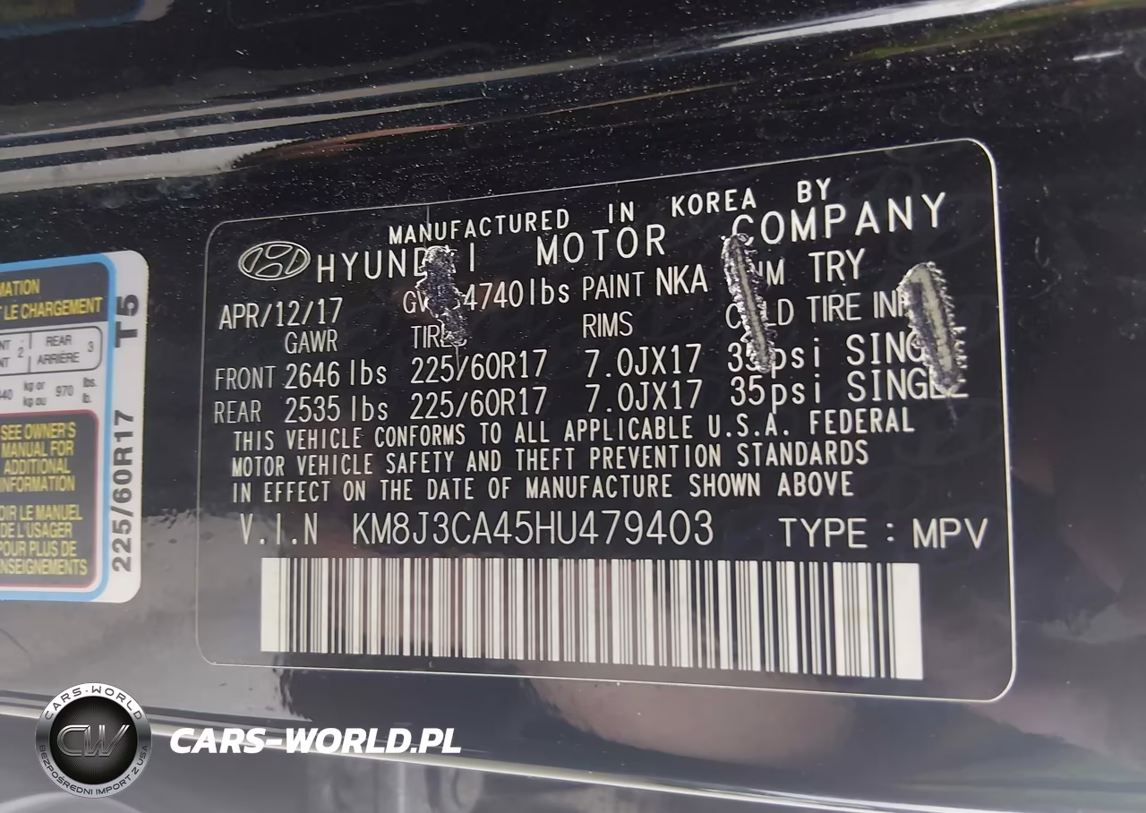 2017 Hyundai Tucson Se Plus VIN:KM8J3CA45HU479403 - 9