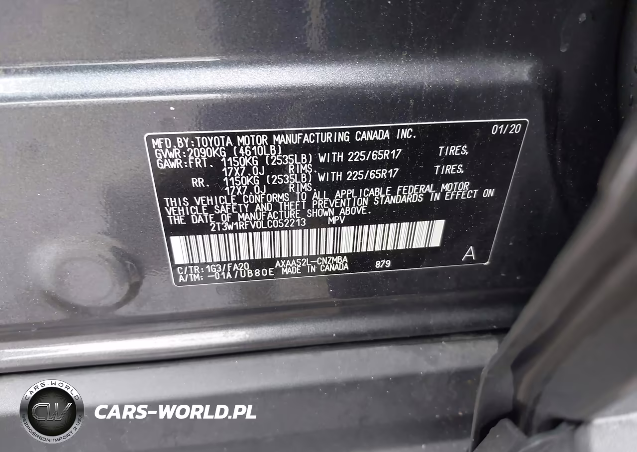 2020 Toyota Rav4 Xle VIN:2T3W1RFV0LC052213 - 9