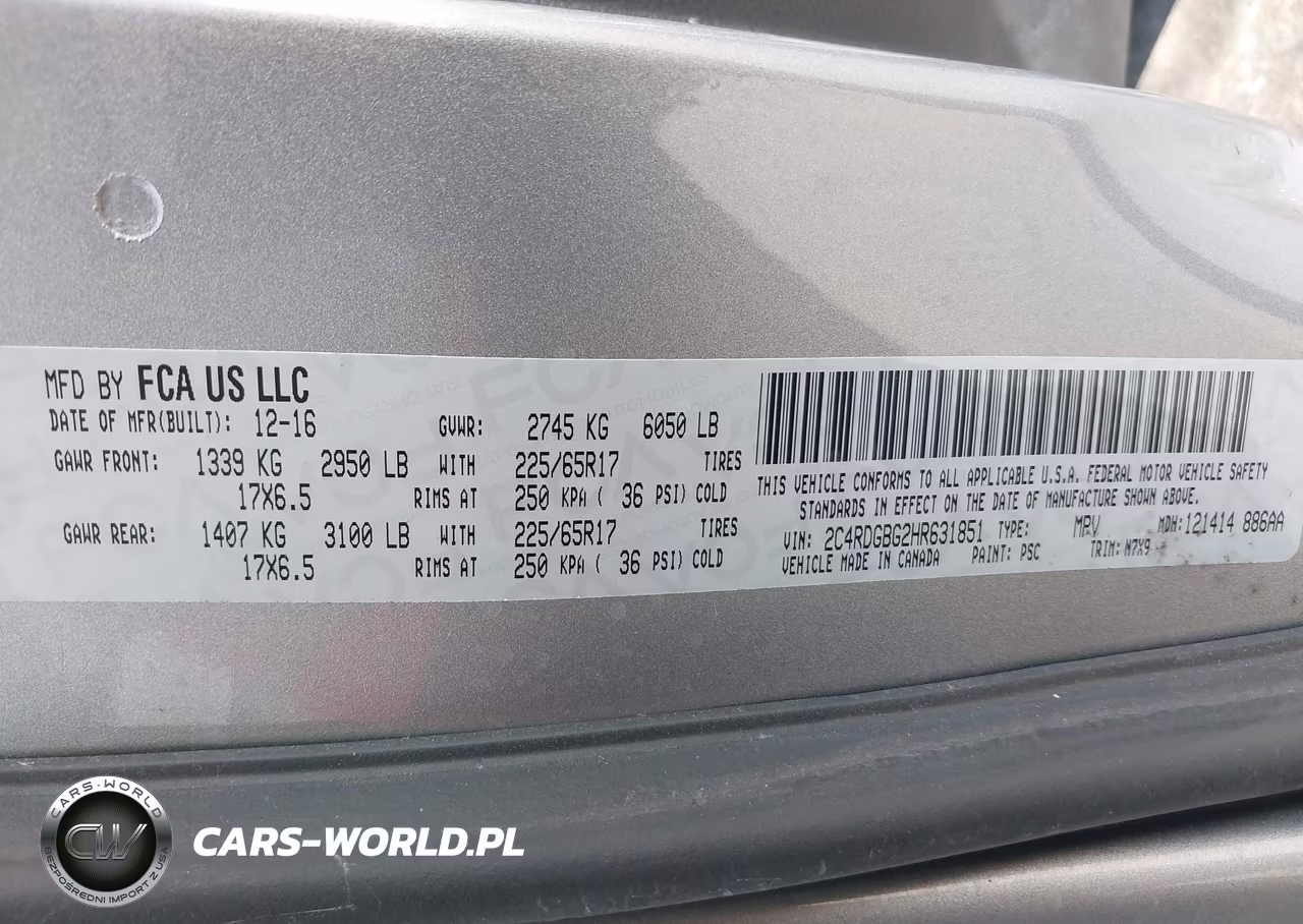 2017 Dodge Grand Caravan Se Plus VIN:2C4RDGBG2HR631851 - 9