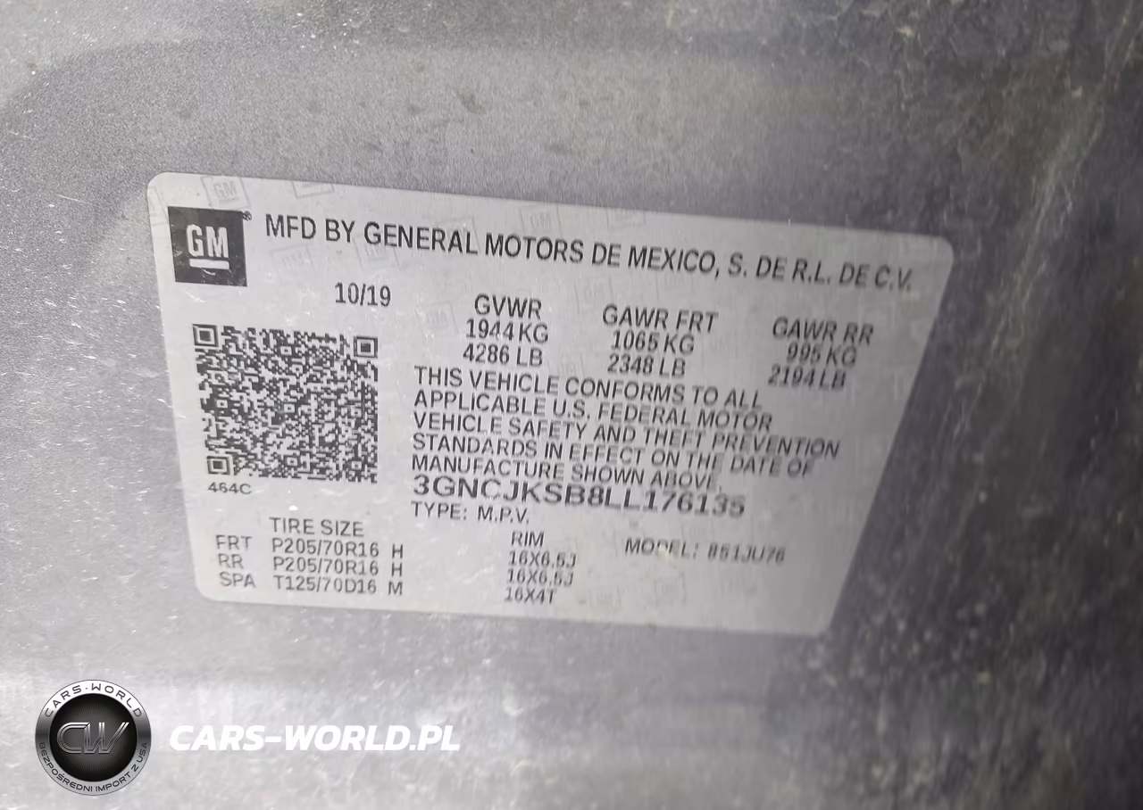 2020 Chevrolet Trax Fwd Ls VIN:3GNCJKSB8LL176135 - 9