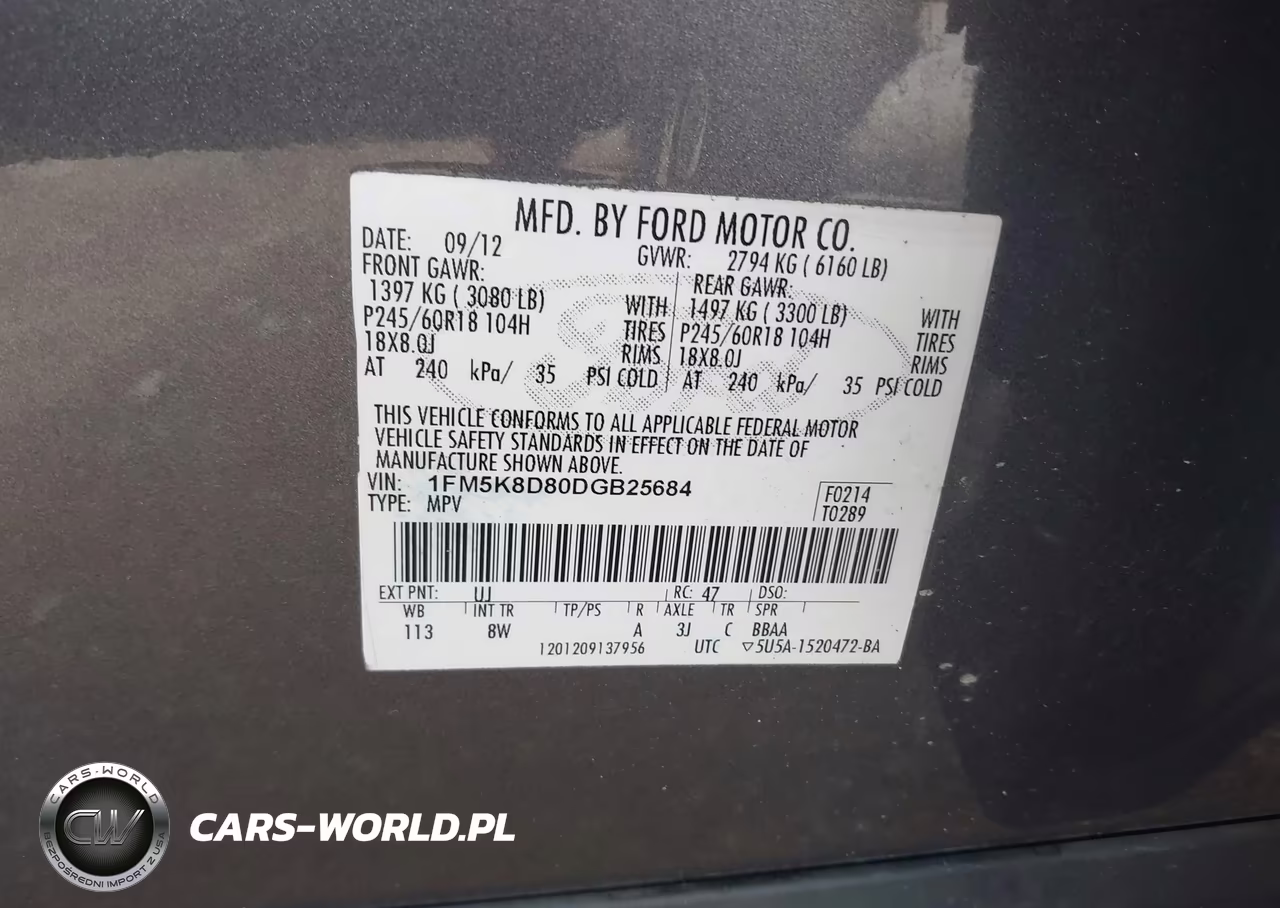 2013 Ford Explorer Xlt VIN:1FM5K8D80DGB25684 - 9