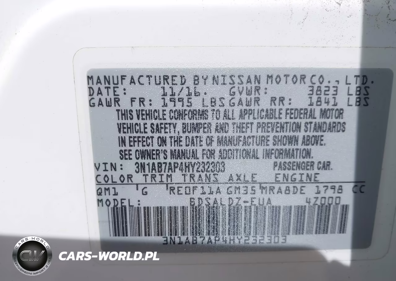 2017 Nissan Sentra Sv VIN:3N1AB7AP4HY232303 - 9