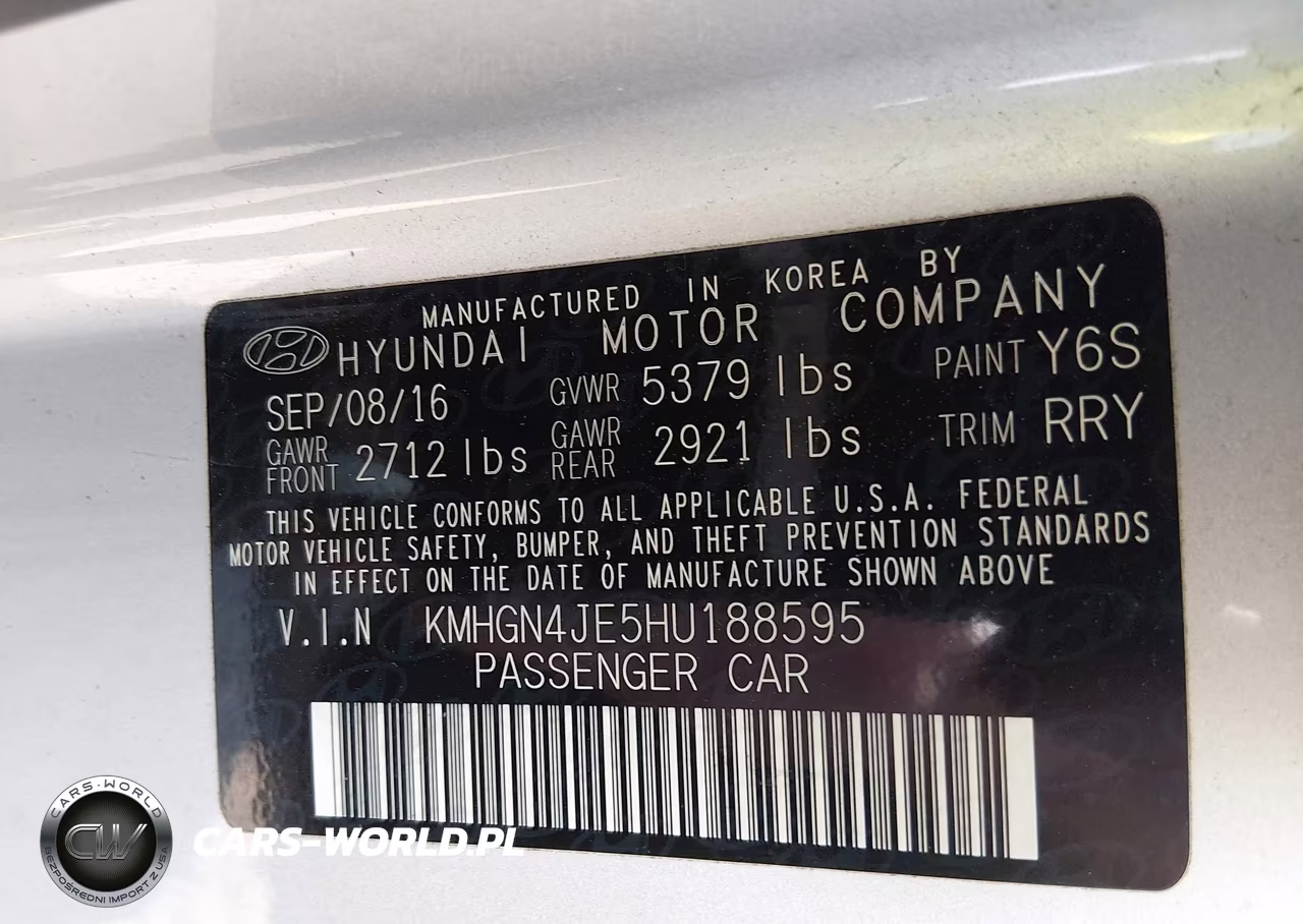 2017 Genesis G80 3.8 VIN:KMHGN4JE5HU188595 - 9