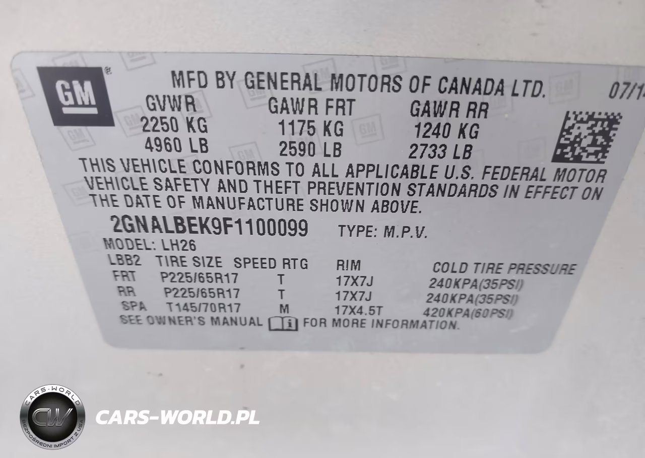 2015 Chevrolet Equinox Lt VIN:2GNALBEK9F1100099 - 9