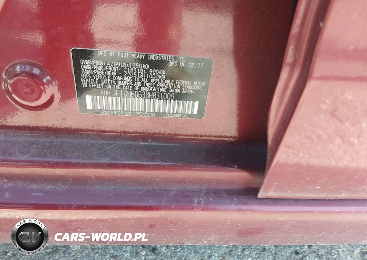 2011 Subaru Impreza Outback Sport VIN:JF1GH6D63BH831009 - 9