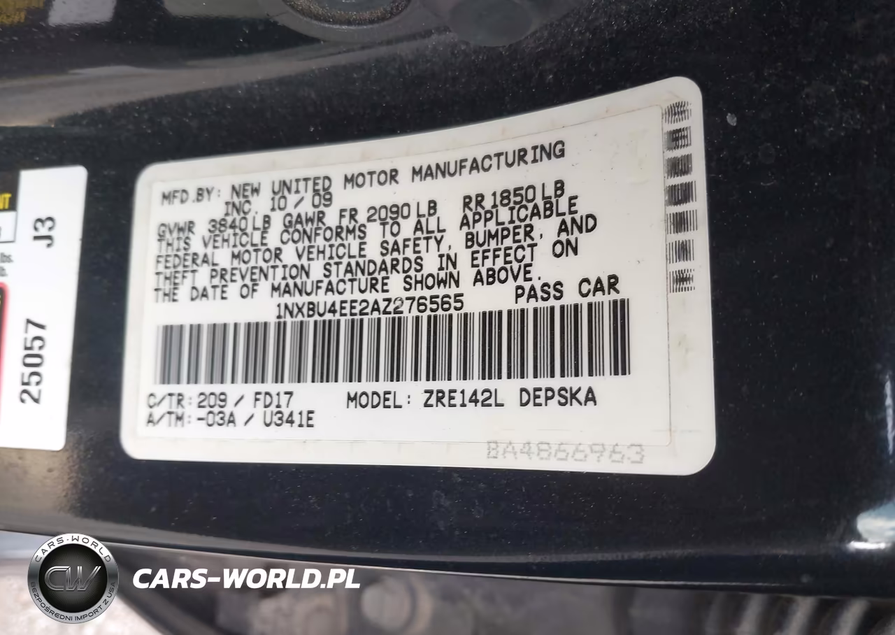 2010 Toyota Corolla S VIN:1NXBU4EE2AZ276565 - 9