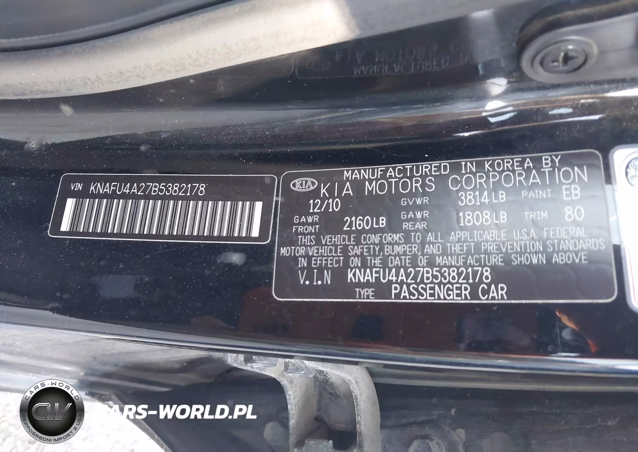 2011 Kia Forte Ex VIN:KNAFU4A27B5382178 - 9