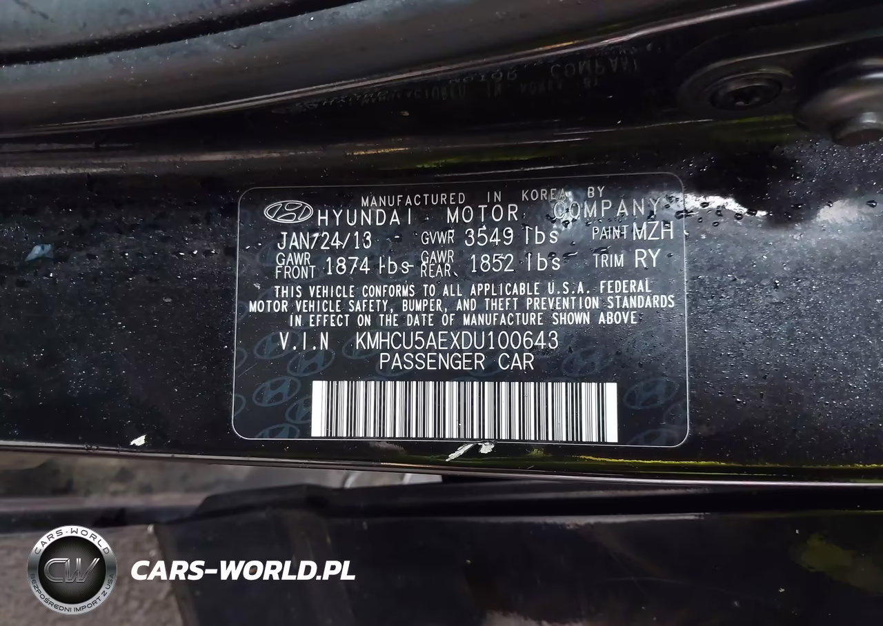 2013 Hyundai Accent Se VIN:KMHCU5AEXDU100643 - 9