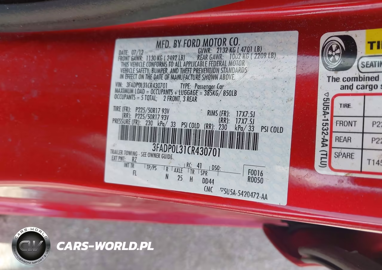 2012 Ford Fusion Hybrid VIN:3FADP0L31CR430701 - 9