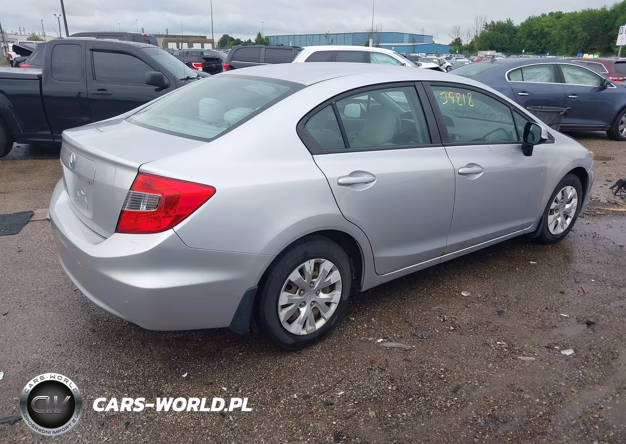 2012 Honda Civic Lx VIN:19XFB2F5XCE088456 - 4