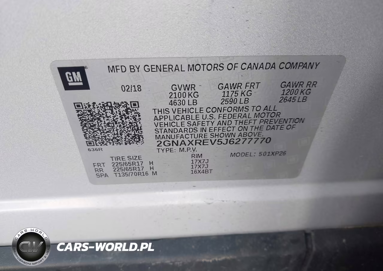 2018 Chevrolet Equinox Ls VIN:2GNAXREV5J6277770 - 9