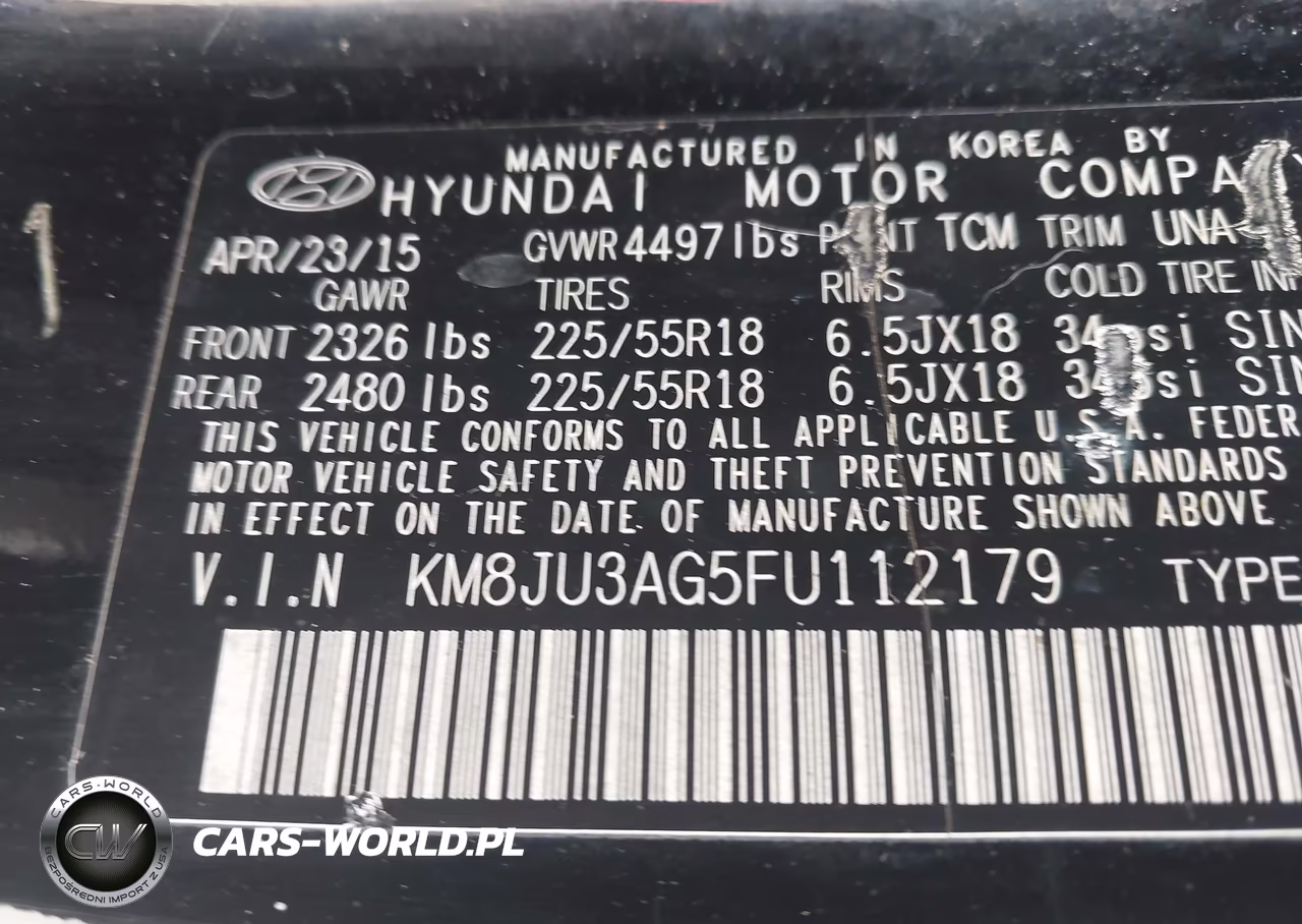 2015 Hyundai Tucson Limited VIN:KM8JU3AG5FU112179 - 9