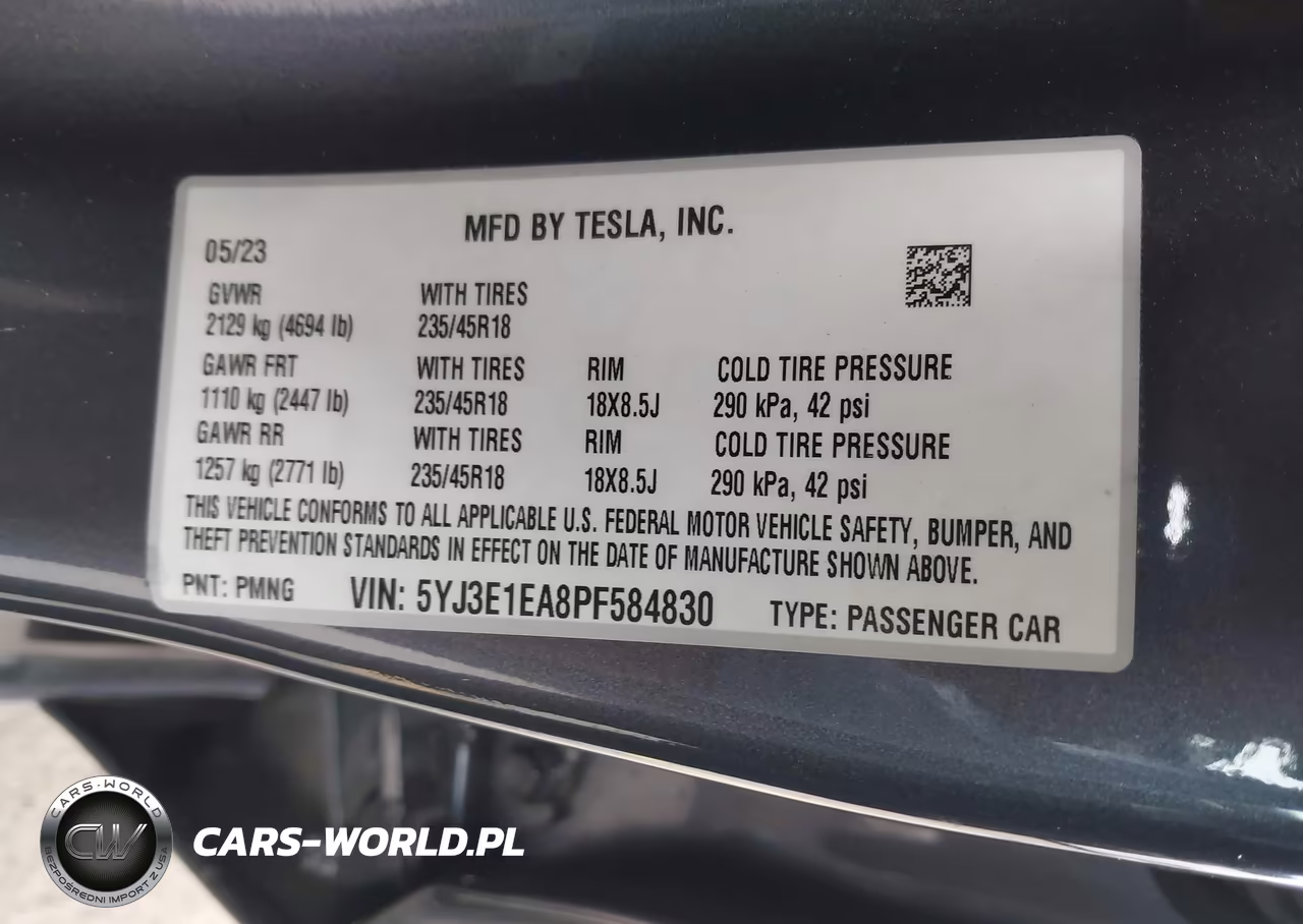 2023 Tesla Model 3 Rear-Wheel Drive VIN:5YJ3E1EA8PF584830 - 9