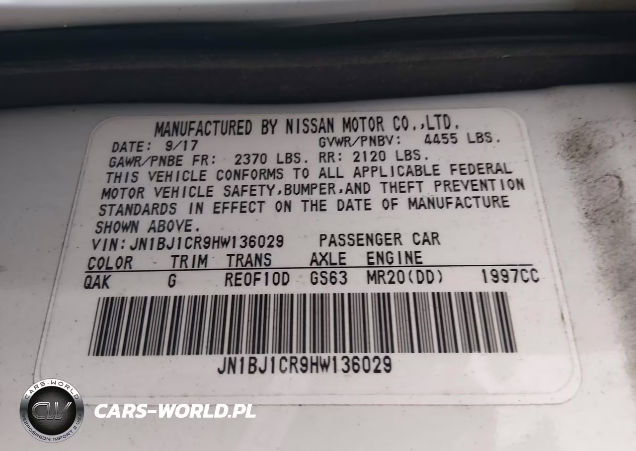 2017 Nissan Rogue Sport S VIN:JN1BJ1CR9HW136029 - 9