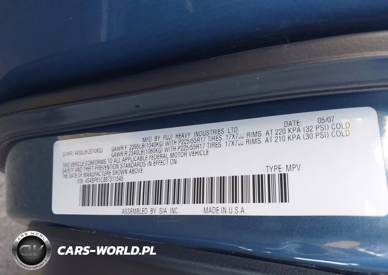 2008 Subaru Outback (Natl) I-Ll Bean W-Nav-Ll Bean W-Nav-Vdc VIN:4S4BP61C887311545 - 9