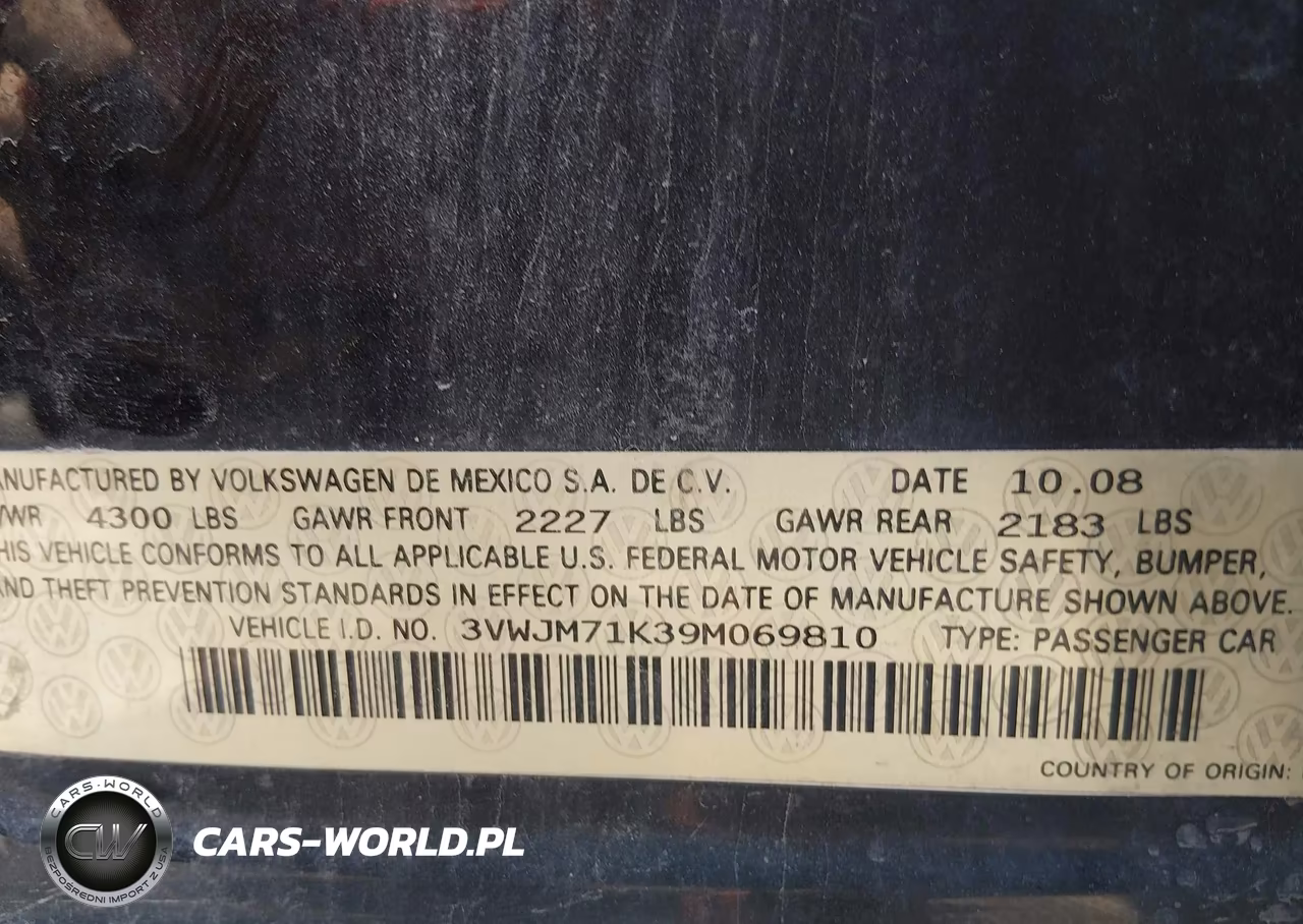 2009 Volkswagen Jetta S VIN:3VWJM71K39M069810 - 9