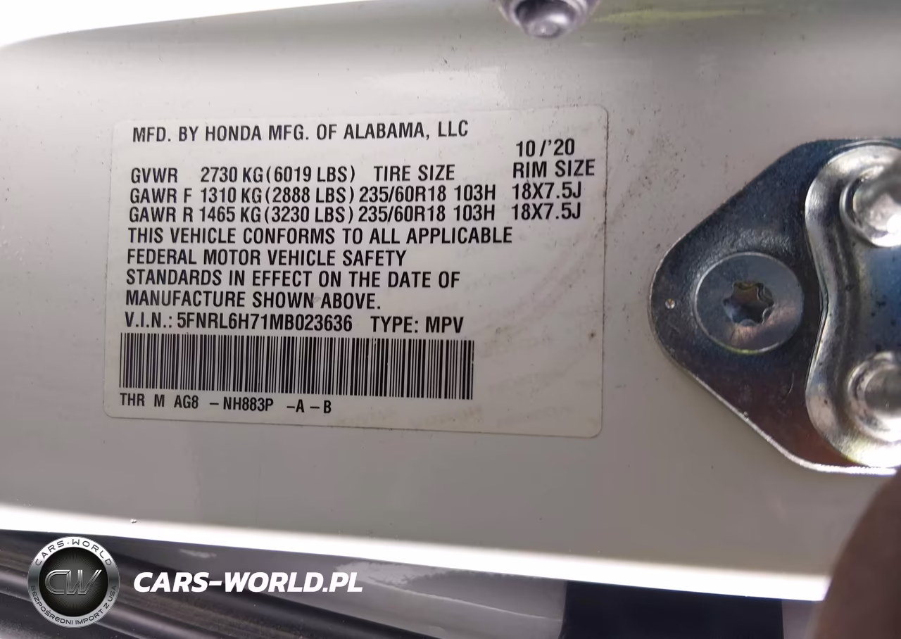 2021 Honda Odyssey Ex-L VIN:5FNRL6H71MB023636 - 9