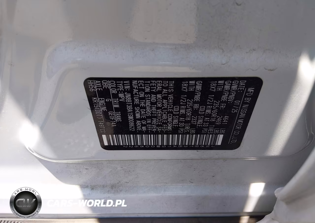 2025 Nissan Rogue Sv Fwd VIN:JN8BT3BA1SW008622 - 9