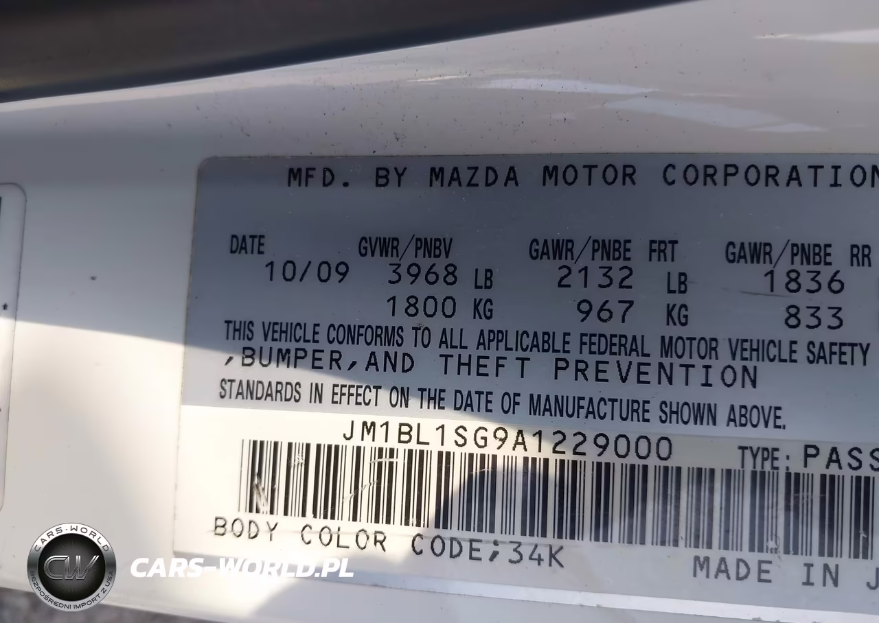 2010 Mazda Mazda3 I Touring VIN:JM1BL1SG9A1229000 - 9