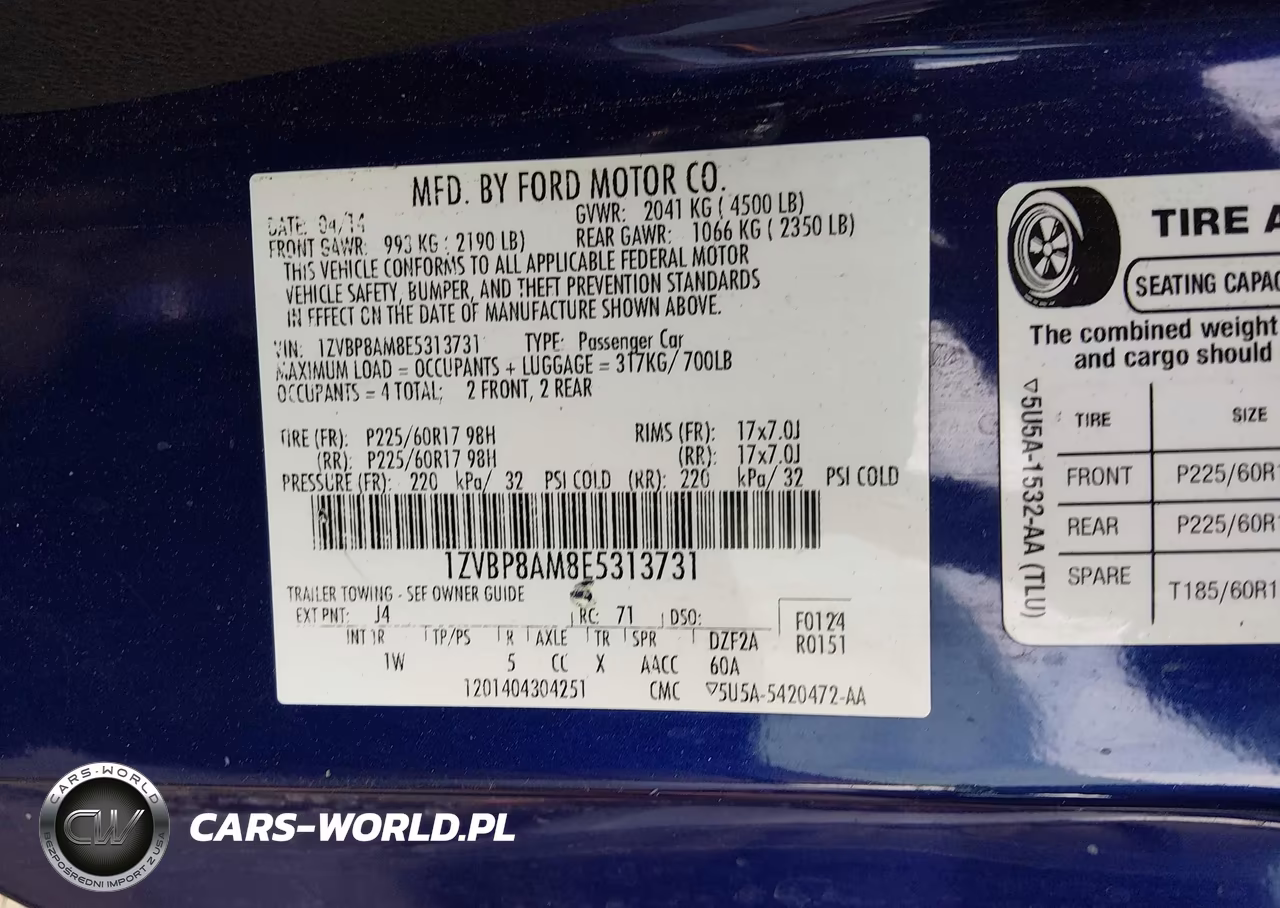 2014 Ford Mustang V6 VIN:1ZVBP8AM8E5313731 - 9