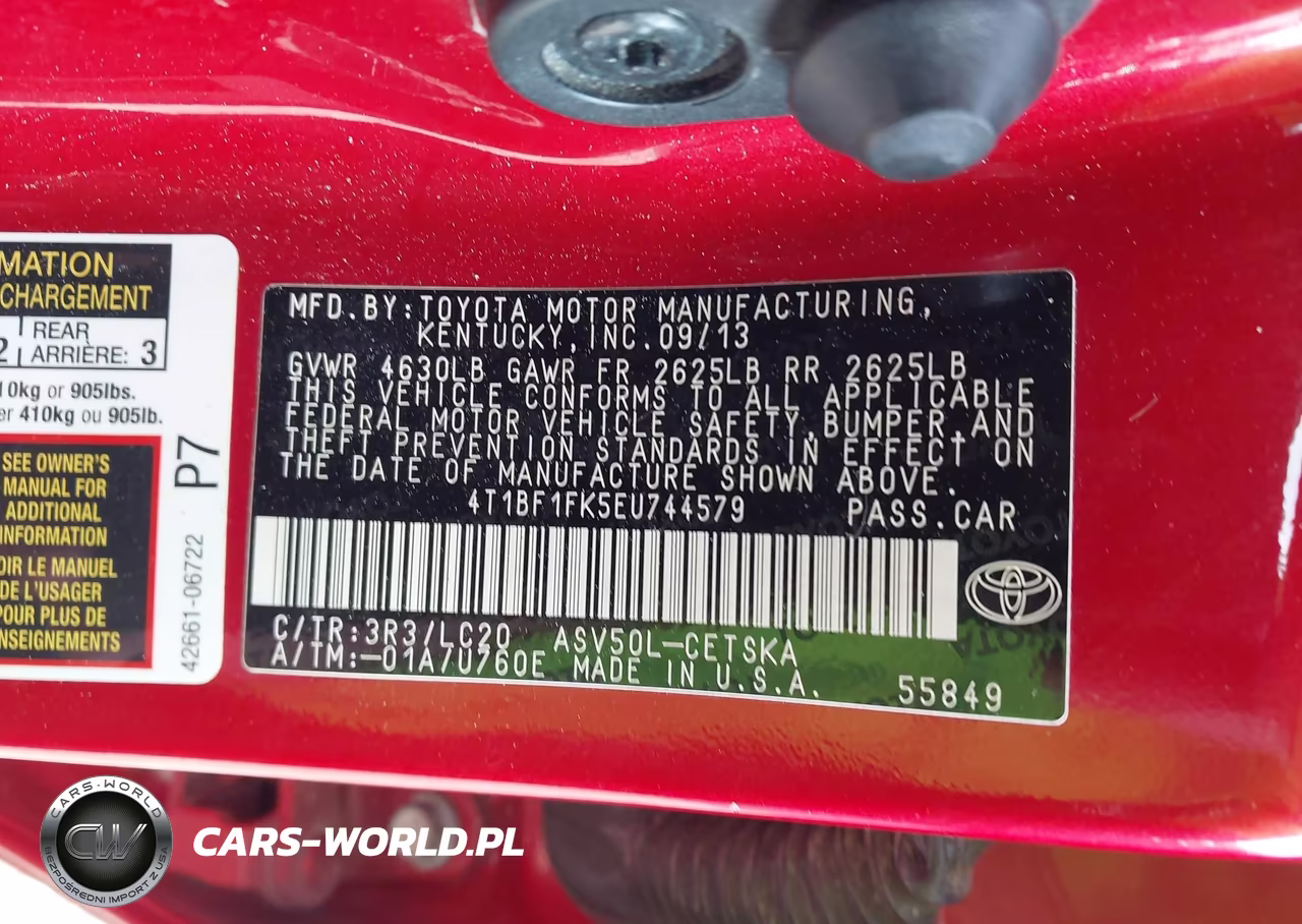2014 Toyota Camry Se VIN:4T1BF1FK5EU744579 - 9