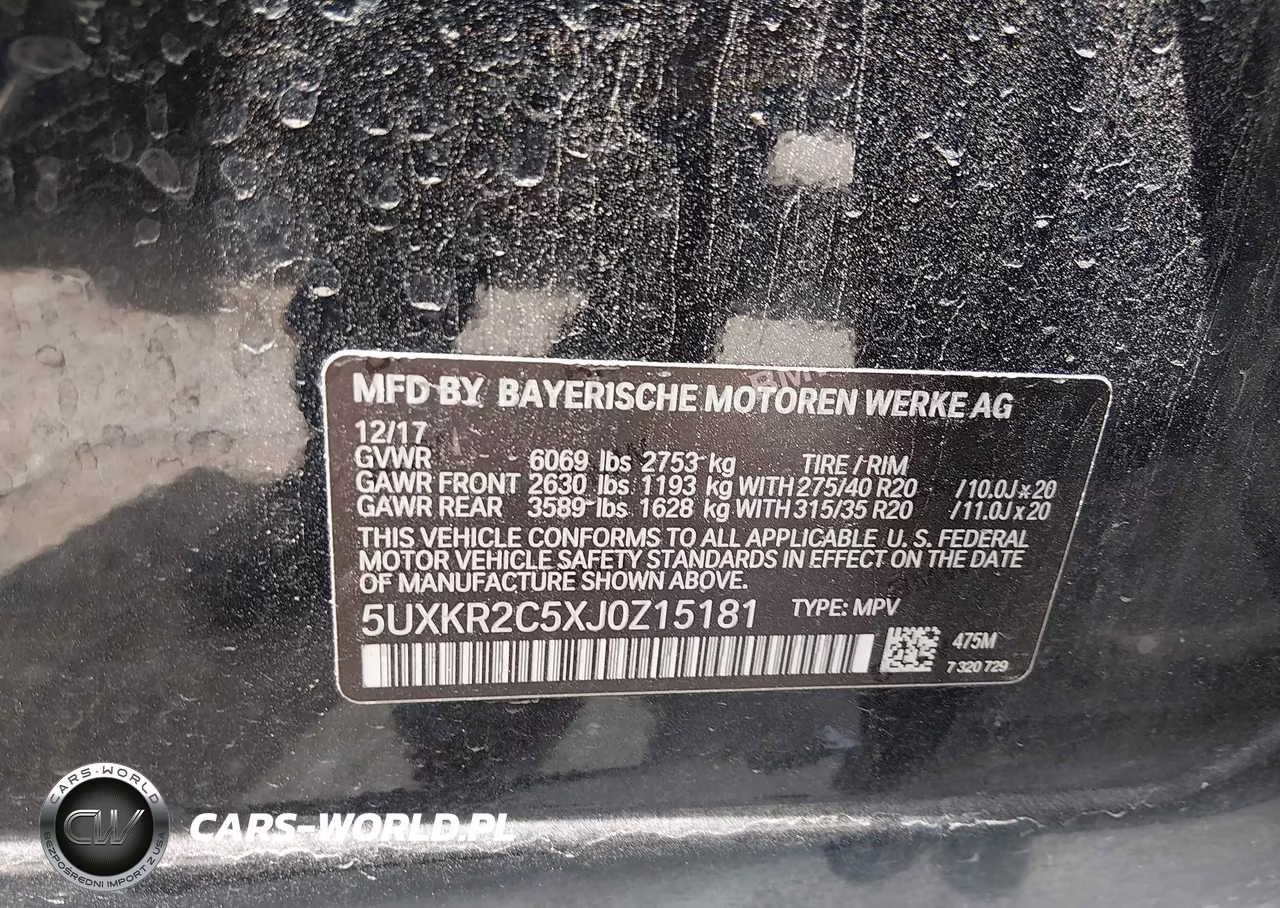 2018 BMW X5 Sdrive35I VIN:5UXKR2C5XJ0Z15181 - 9
