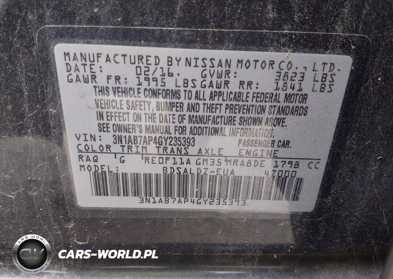 2016 Nissan Sentra Sv VIN:3N1AB7AP4GY235393 - 9