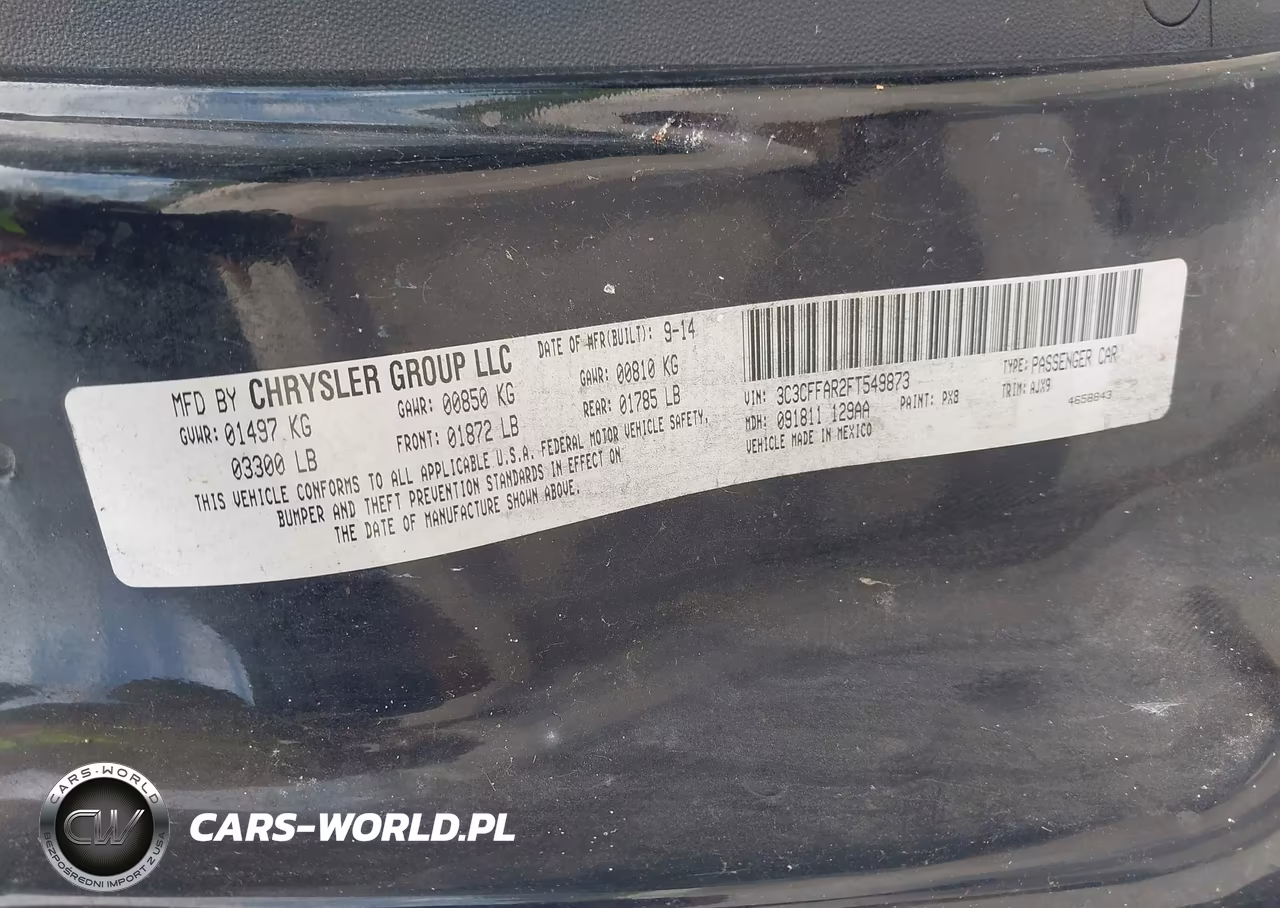 2015 Fiat 500 Pop VIN:3C3CFFAR2FT549873 - 9