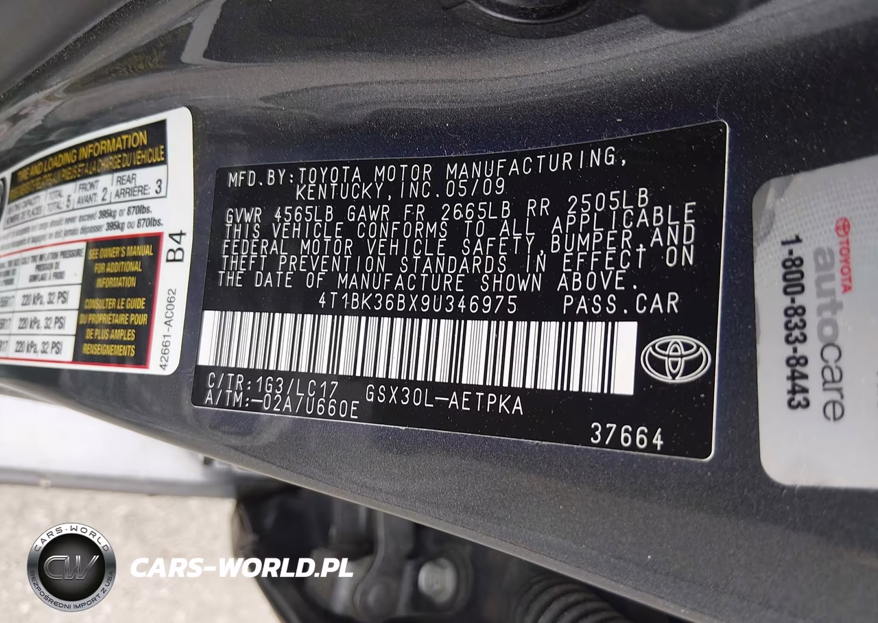 2009 Toyota Avalon Limited VIN:4T1BK36BX9U346975 - 9