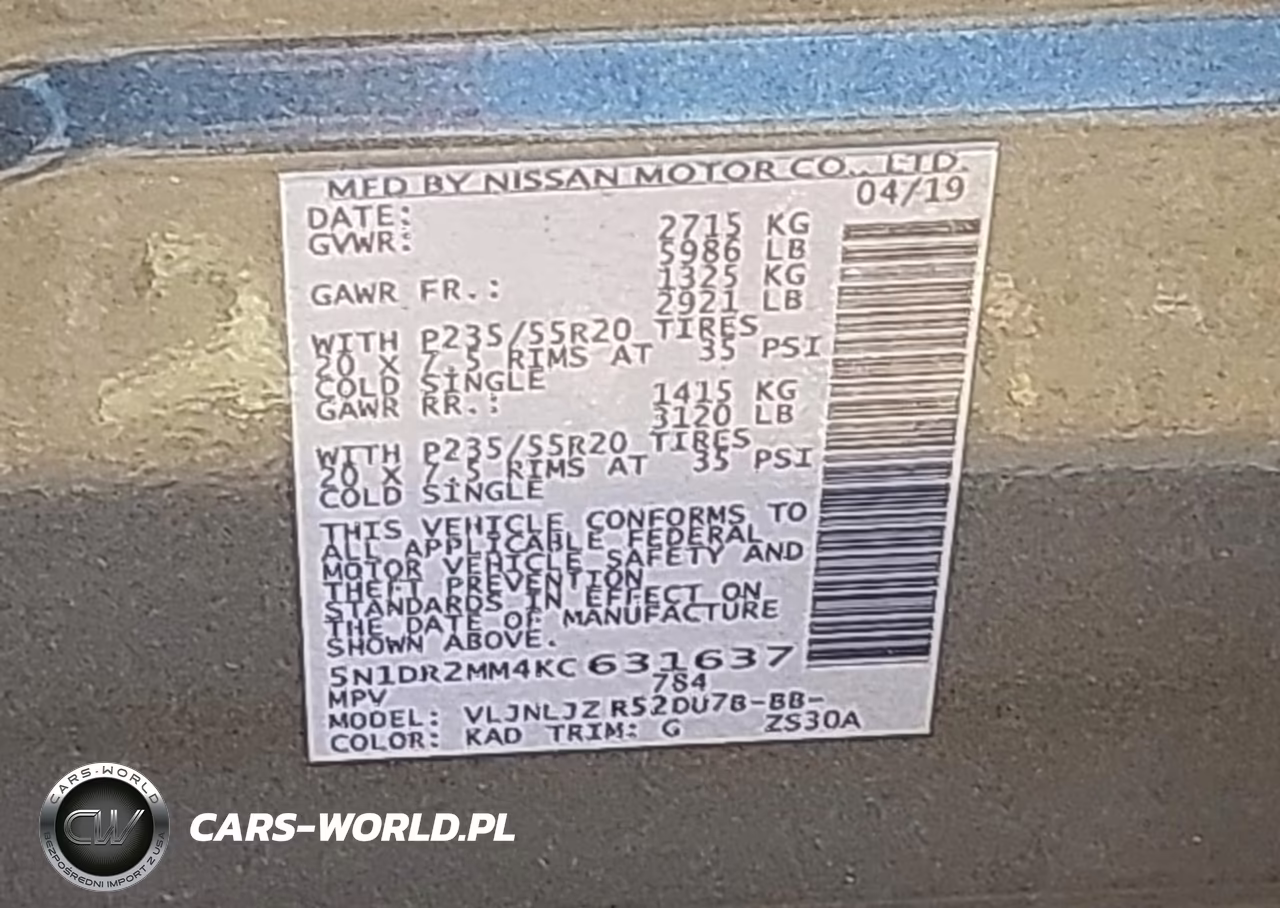 2019 Nissan Pathfinder Platinum VIN:5N1DR2MM4KC631637 - 9