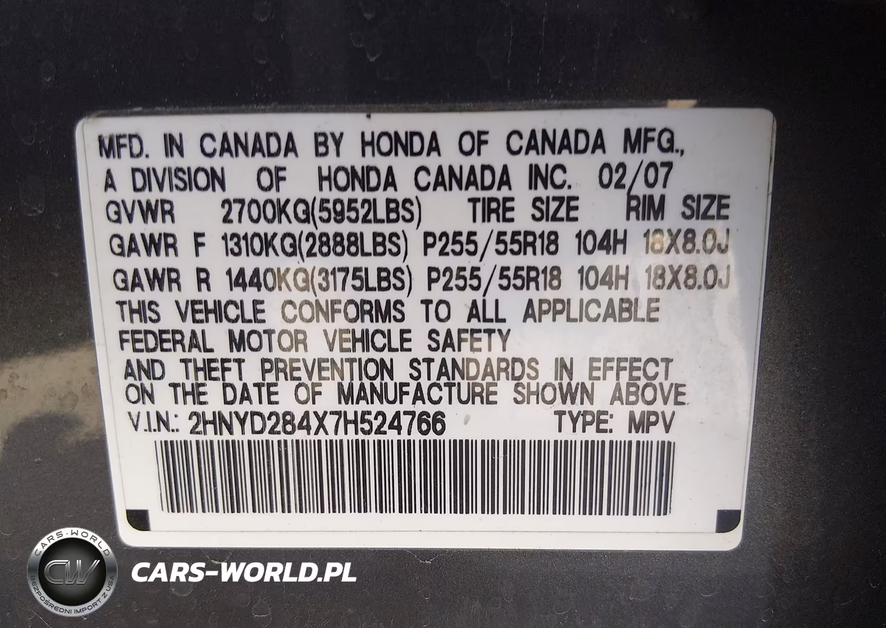 2007 Acura Mdx Technology Package VIN:2HNYD284X7H524766 - 9