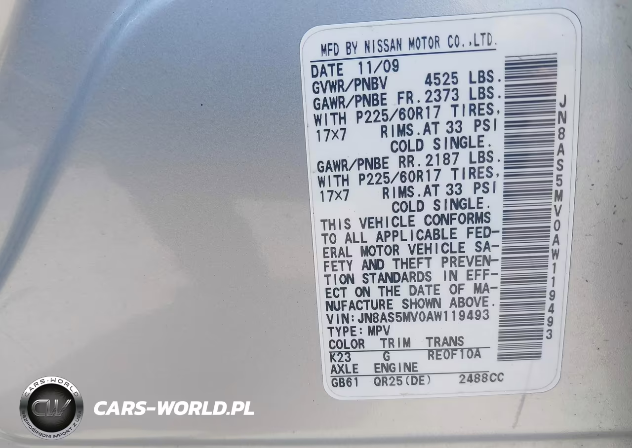 2010 Nissan Rogue Sl VIN:JN8AS5MV0AW119493 - 9
