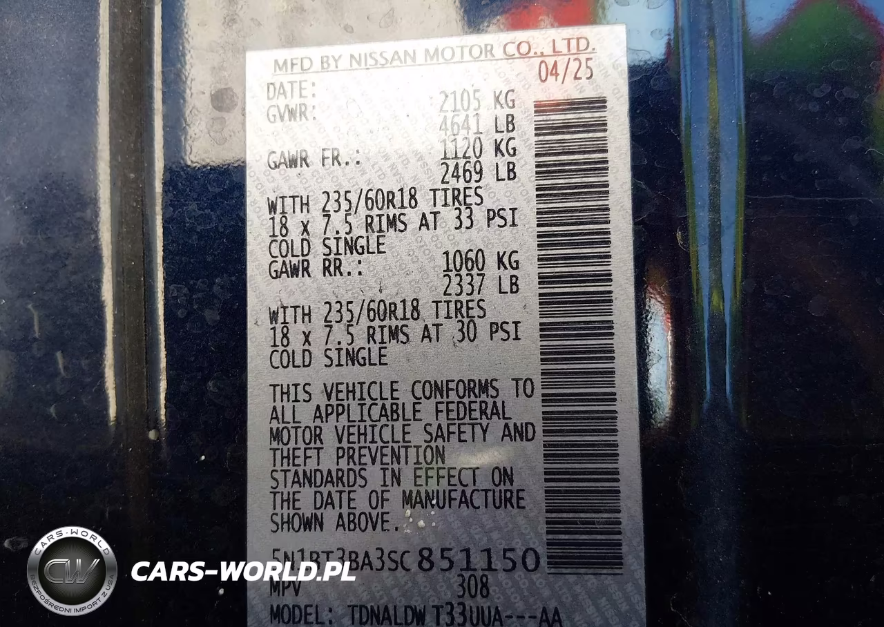 2025 Nissan Rogue Sv Fwd VIN:5N1BT3BA3SC851150 - 9