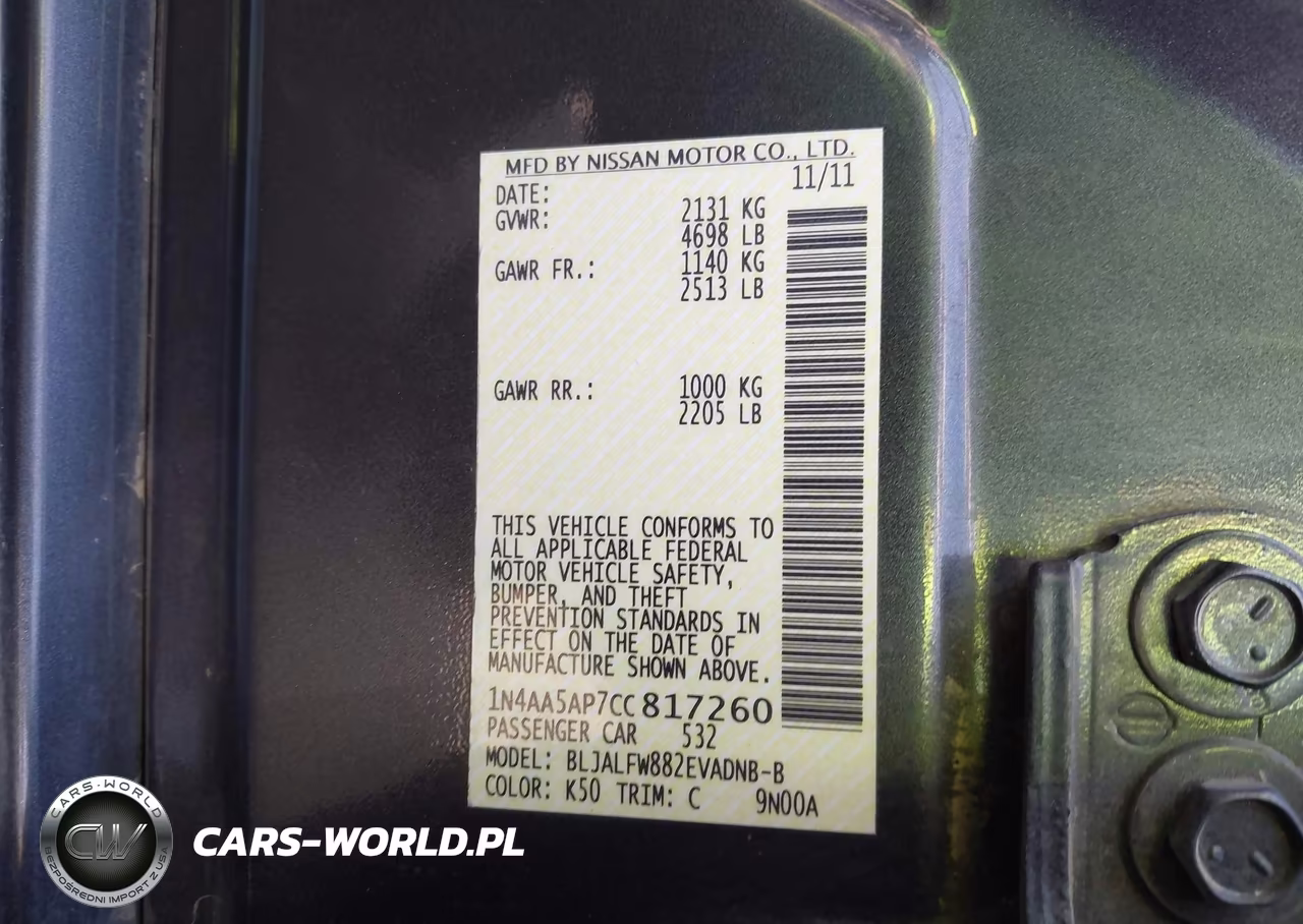 2012 Nissan Maxima 3.5 Sv VIN:1N4AA5AP7CC817260 - 9