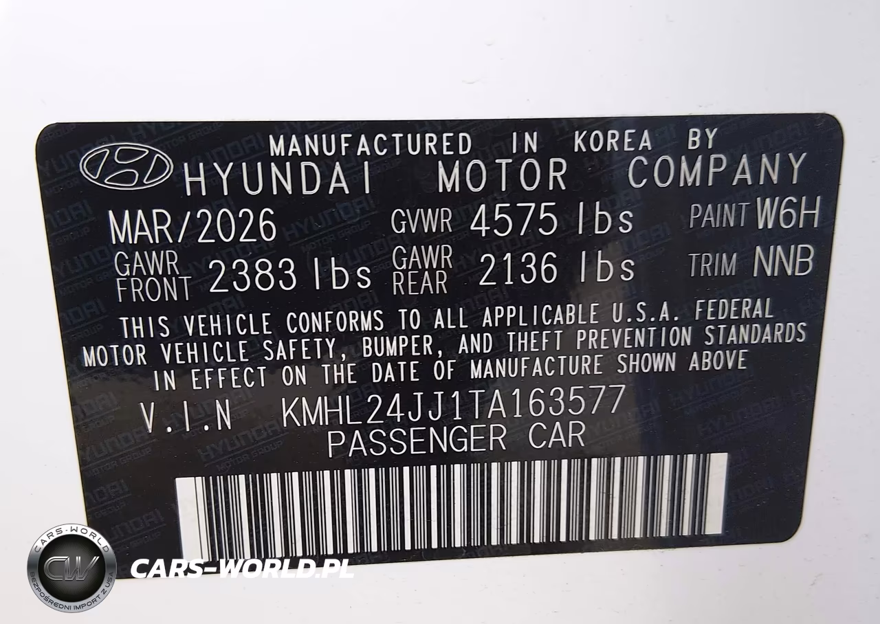 2026 Hyundai Sonata Hybrid Blue VIN:KMHL24JJ1TA163577 - 9