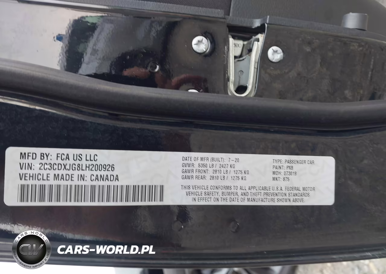 2020 Dodge Charger Sxt Awd VIN:2C3CDXJG8LH200926 - 9