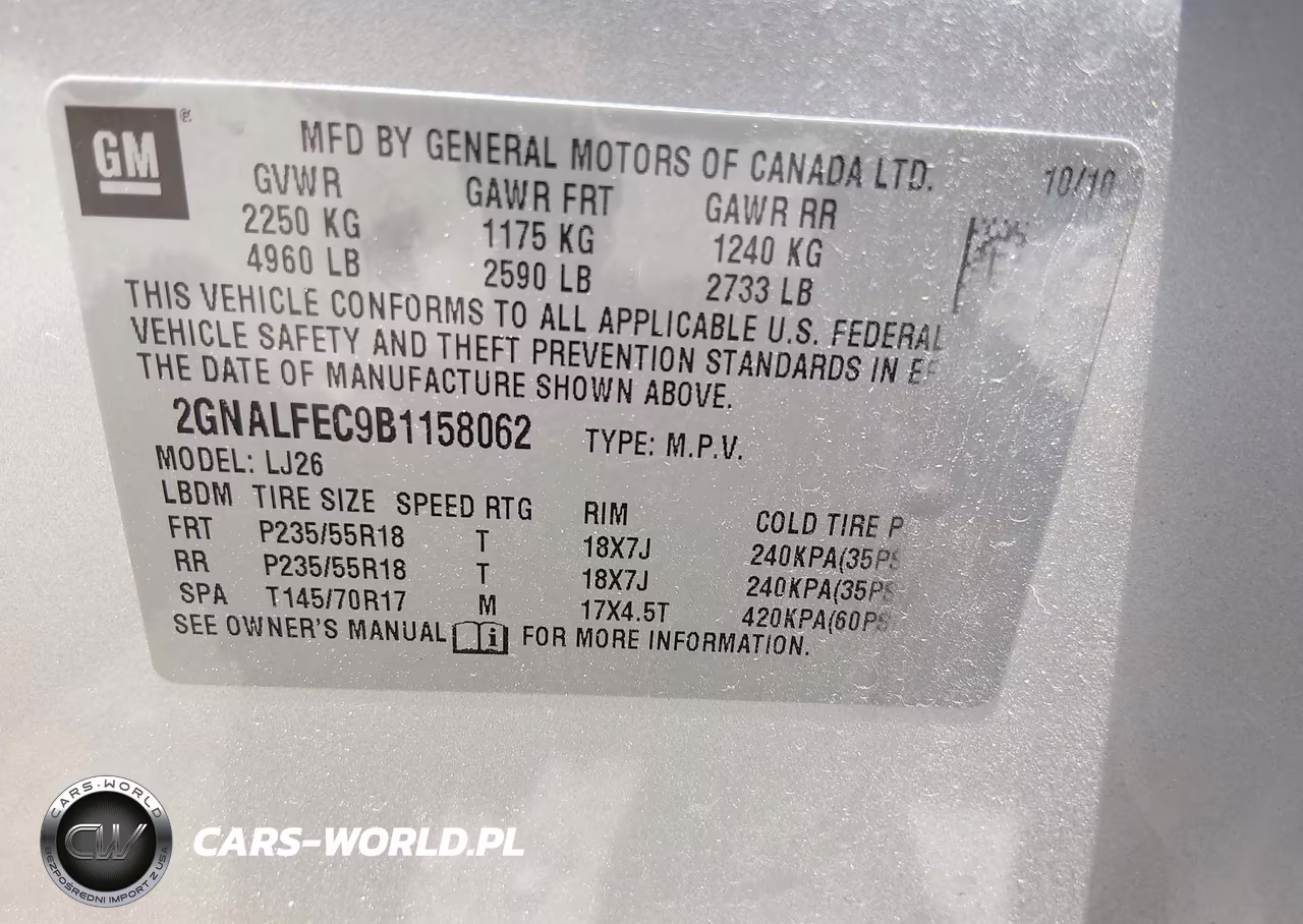 2011 Chevrolet Equinox Ltz VIN:2GNALFEC9B1158062 - 9