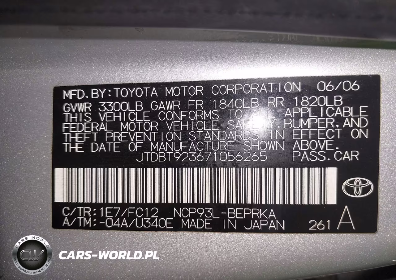 2007 Toyota Yaris VIN:JTDBT923671056265 - 9