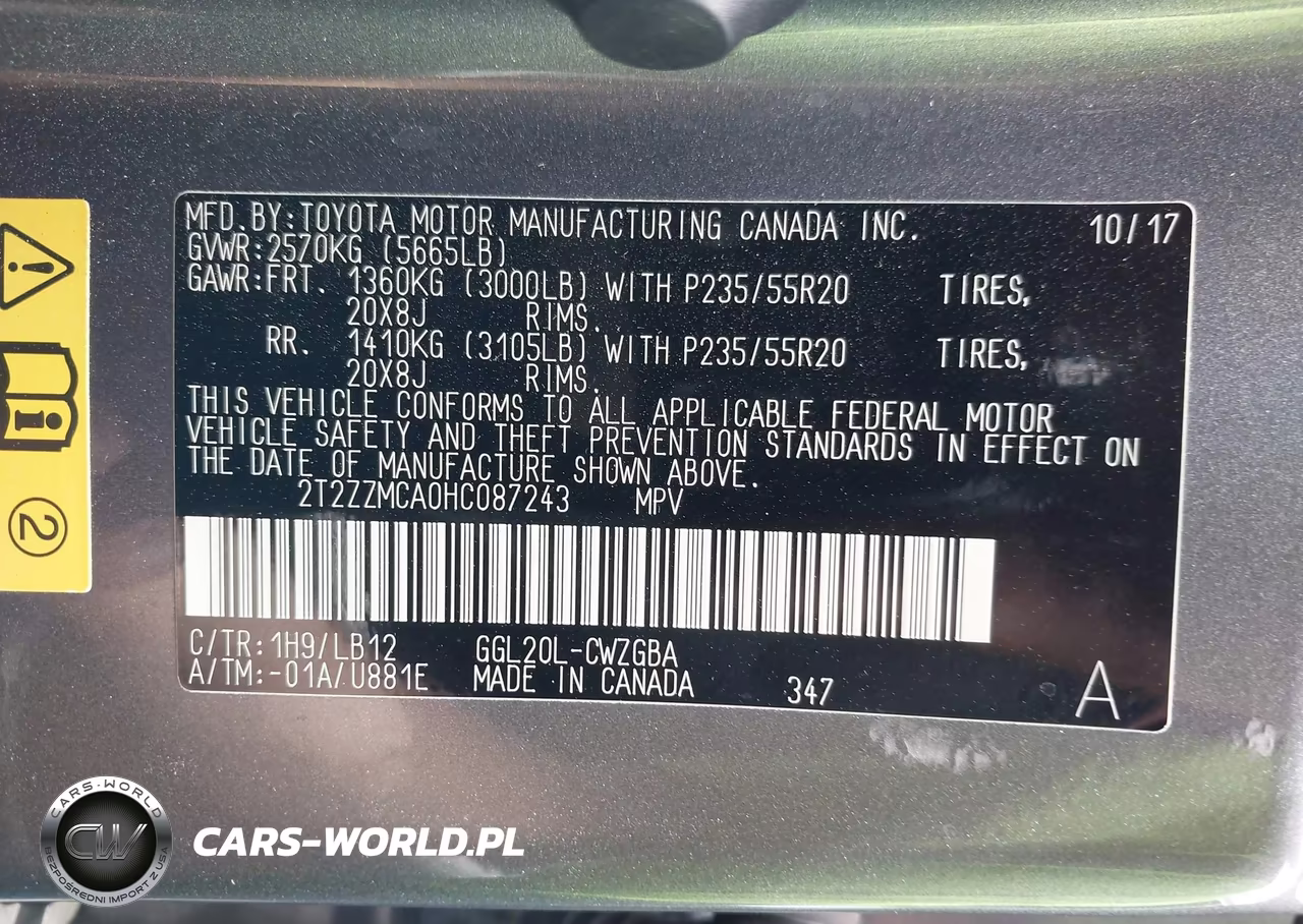2017 Lexus Rx 350 VIN:2T2ZZMCA0HC087243 - 9