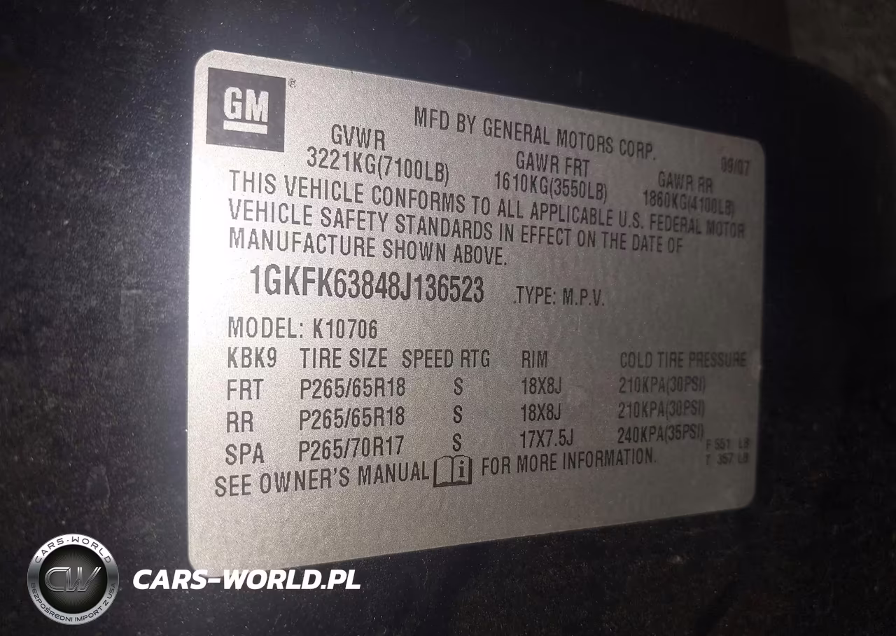 2008 GMC Yukon Denali VIN:1GKFK63848J136523 - 9