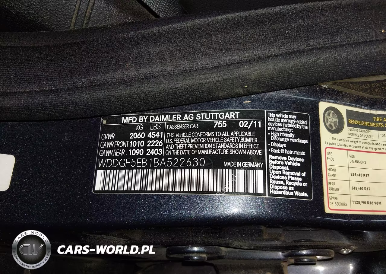 2011 Mercedes-Benz C 300 Sport VIN:WDDGF5EB1BA522630 - 9