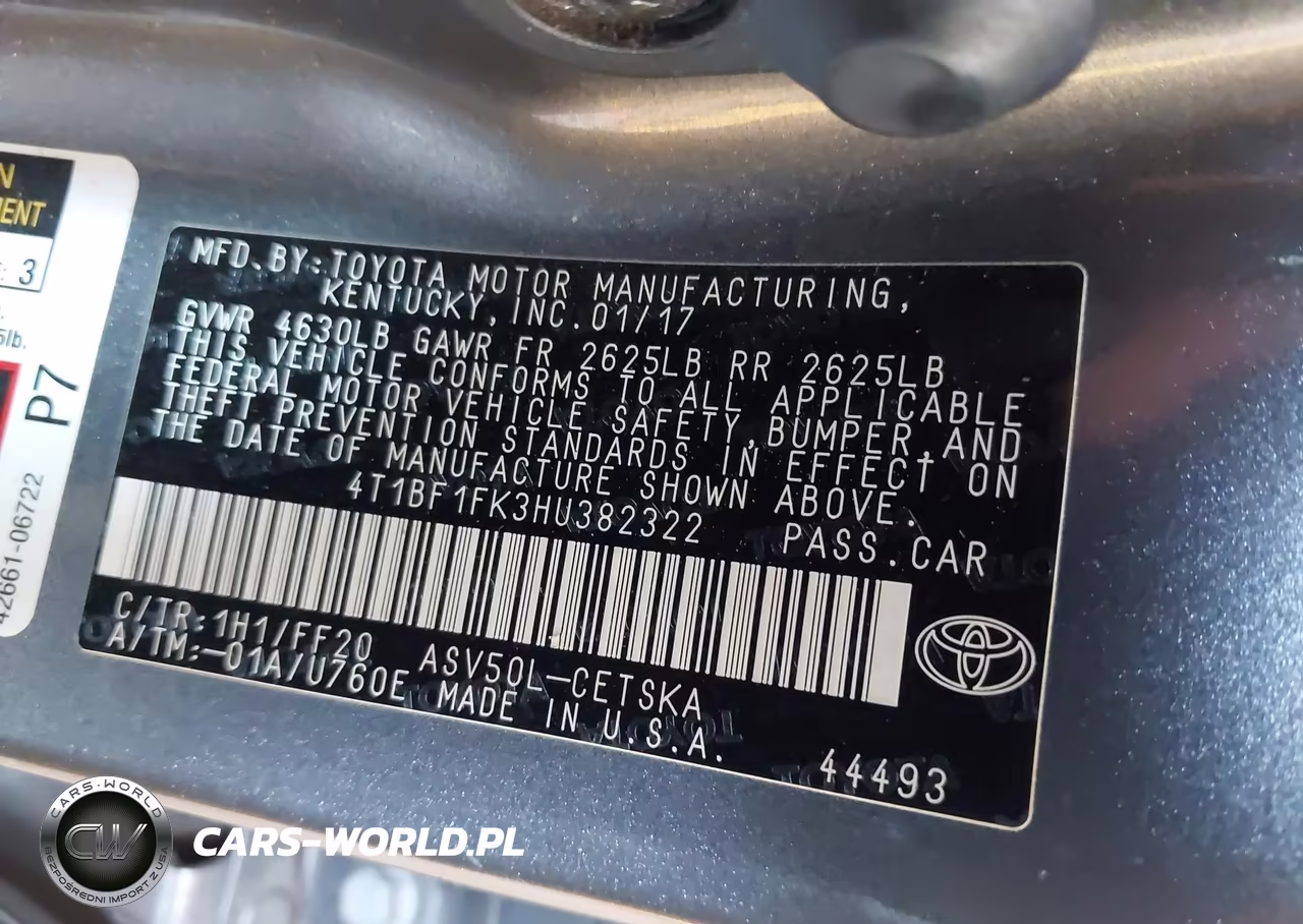 2017 Toyota Camry Se VIN:4T1BF1FK3HU382322 - 9